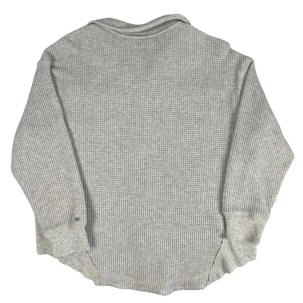 Limited Too Girls Gray Waffle Knit‎ Shacket Button Down Shirt Jacket L 12 14